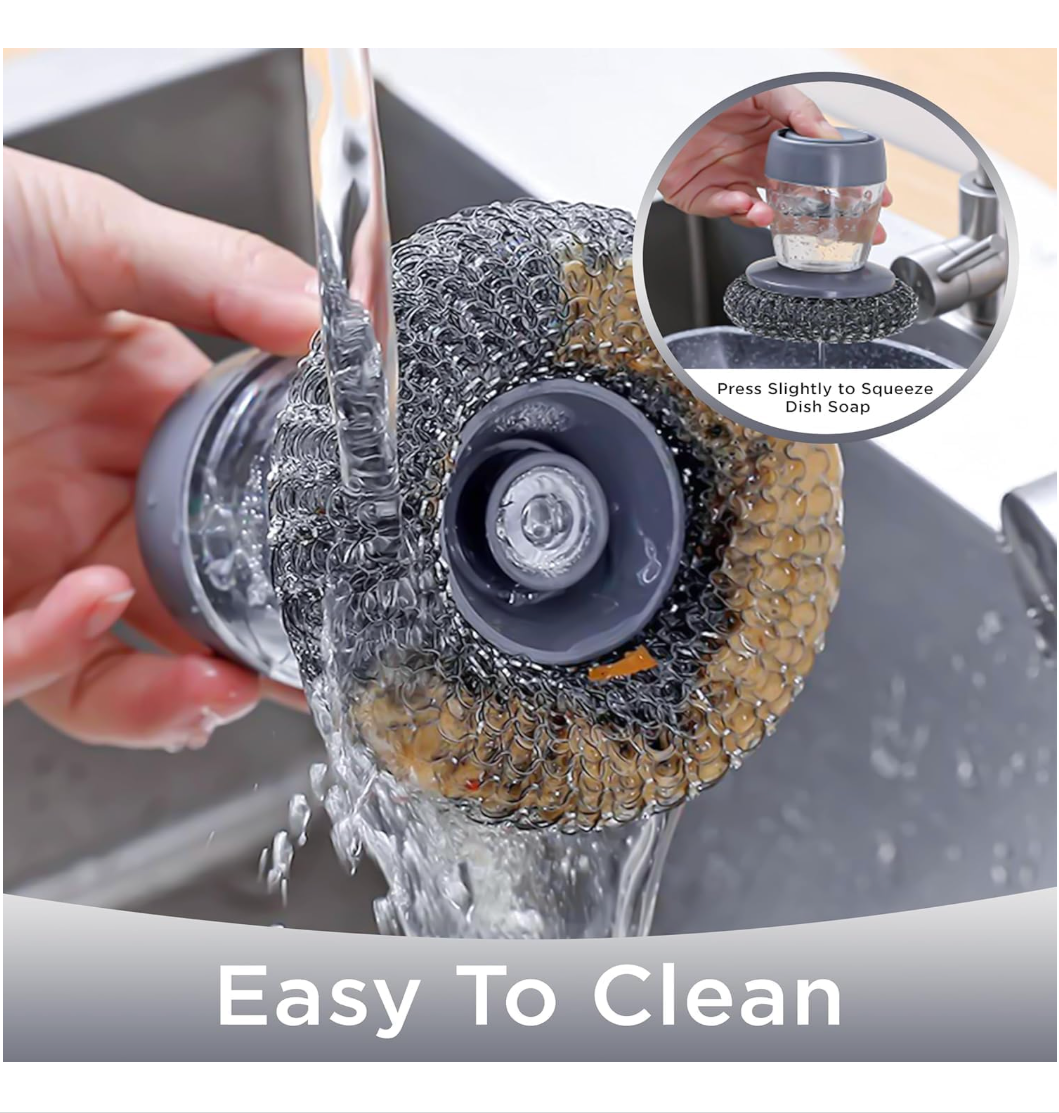 Kitchen Soap Dispensing Palm Brush